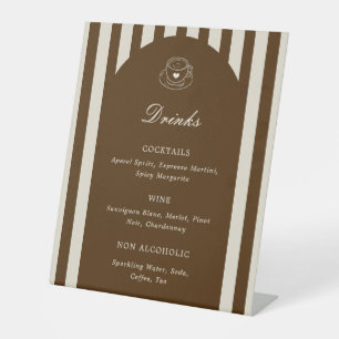 She's A Tini Bit Older Birthday Drinks Menu Pedestal Sign