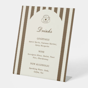 She's A Tini Bit Older Birthday Drinks Menu Pedestal Sign