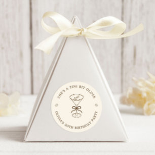 She's A Tini Bit Older Coffee Martini Birthday Classic Round Sticker