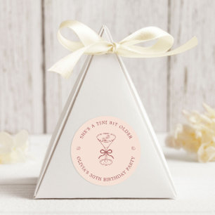 She's A Tini Bit Older Coffee Martini Birthday Classic Round Sticker