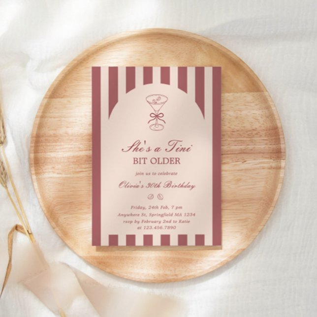 She's A Tini Bit Older Coffee Martini Birthday Invitation (Creator Uploaded)