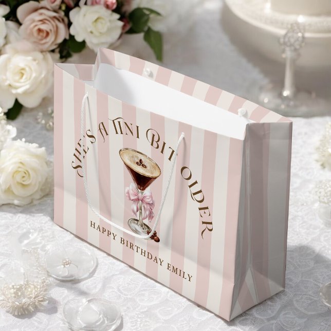 She's a Tini Bit Older Espresso Martini Birthday Large Gift Bag (Creator Uploaded)