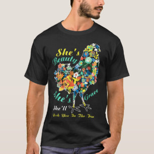 Shes Beauty She Grace Peck You In The Face Chicken T-Shirt