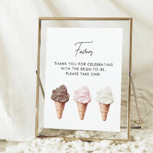 She's Been Scooped Up Bridal Shower Favour Poster
