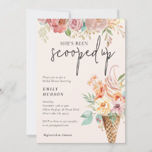 She's Been Scooped Up Bridal Shower Invitation
