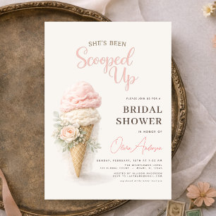 She's Been Scooped Up Bridal Shower Invitation