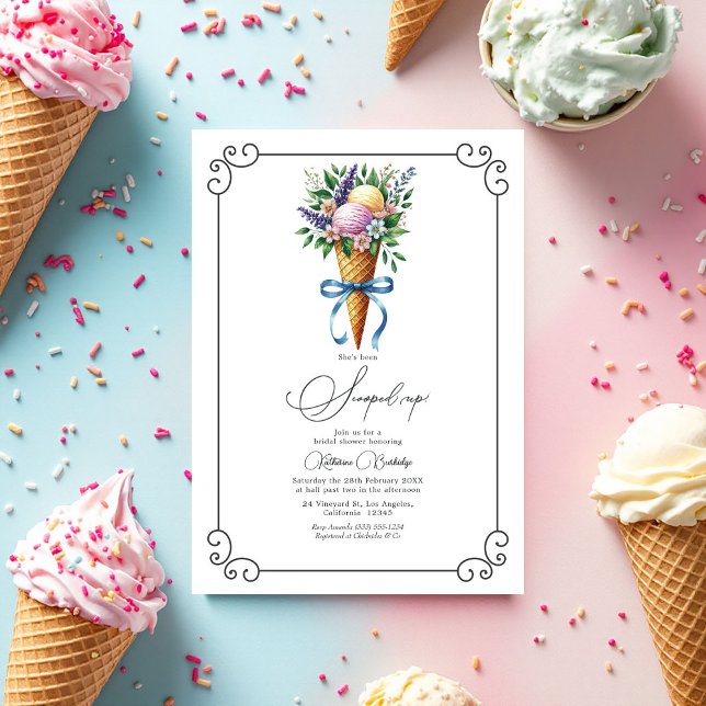 She's Been Scooped Up Bridal Shower Invitation (She's Been Scooped Up Bridal Shower Invitation)