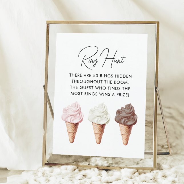 She's Been Scooped Up Bridal Shower Ring Hunt Game Poster (Creator Uploaded)