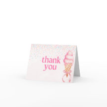 She's Been Scooped Up Bridal Shower Thank You Card