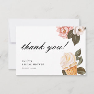 She's Been Scooped Up Bridal Shower Thank You Card