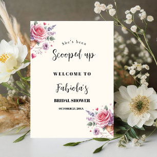 She's Been Scooped Up Bridal Shower Welcome Sign