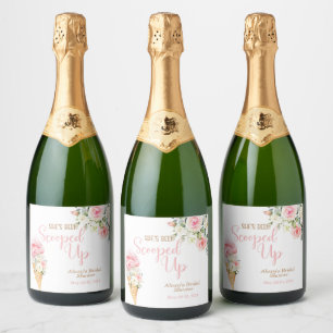 She's Been Scooped Up Custom Sparkling Wine Label