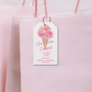She's Been Scooped Up Ice Cream Bridal Shower Gift Tags