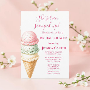She's been scooped up Ice Cream Bridal Shower Invitation