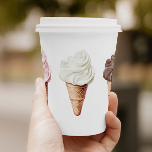 She's Been Scooped Up Neapolitan Bridal Shower Paper Cups