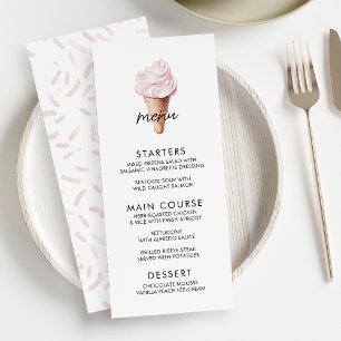 She's Been Scooped Up Strawberry Bridal Shower Menu