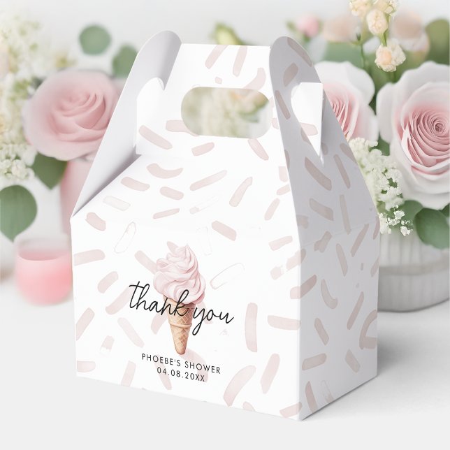 She's Been Scooped Up Strawberry Shower Gable Favour Box (Creator Uploaded)