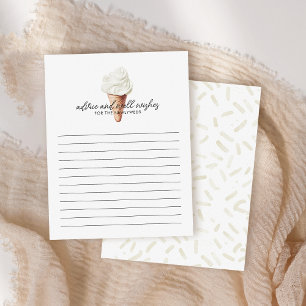 She's Been Scooped Up Vanilla Bridal Advice Card