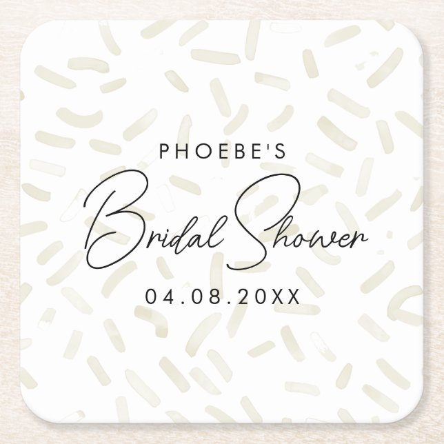 She's Been Scooped Up Vanilla Shower Coaster (Front)