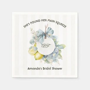 She's Found Her Main Squeeze Lemon Bridal Shower Napkin
