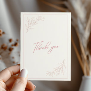 She's Fresh Off the Market Botanical Bridal Shower Thank You Card