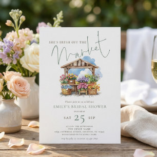 She's Fresh off the Market Bridal Shower Invitation