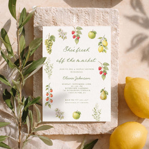 She's Fresh Off The Market Bridal Shower  Invitation