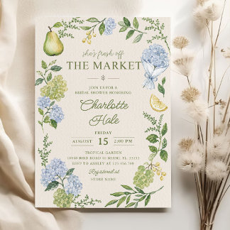 She's Fresh Off the Market Bridal Shower Invitation