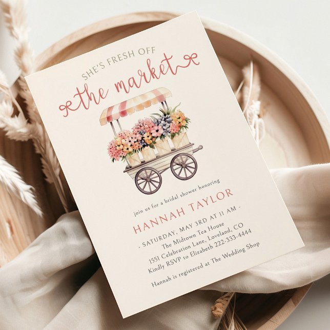 She's Fresh Off The Market Bridal Shower Invitation (Creator Uploaded)