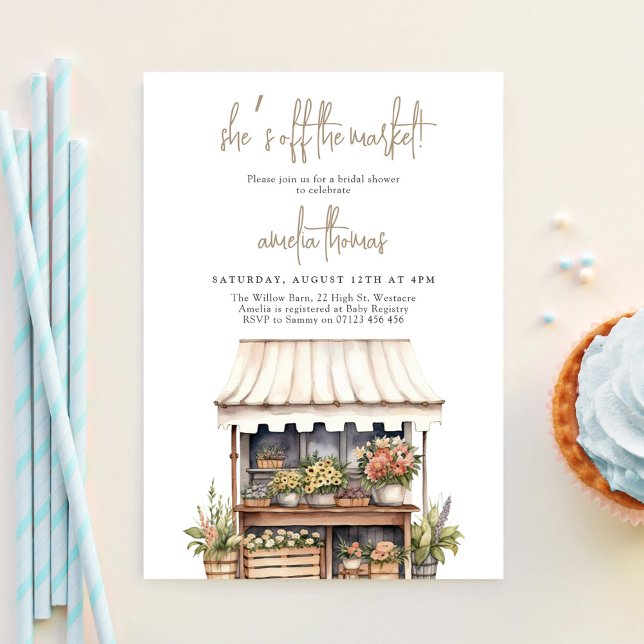 She's Fresh off the Market Bridal Shower Invitation (Creator Uploaded)