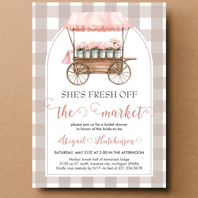 She's Fresh off the Market Bridal Shower Invitation (Creator Uploaded)