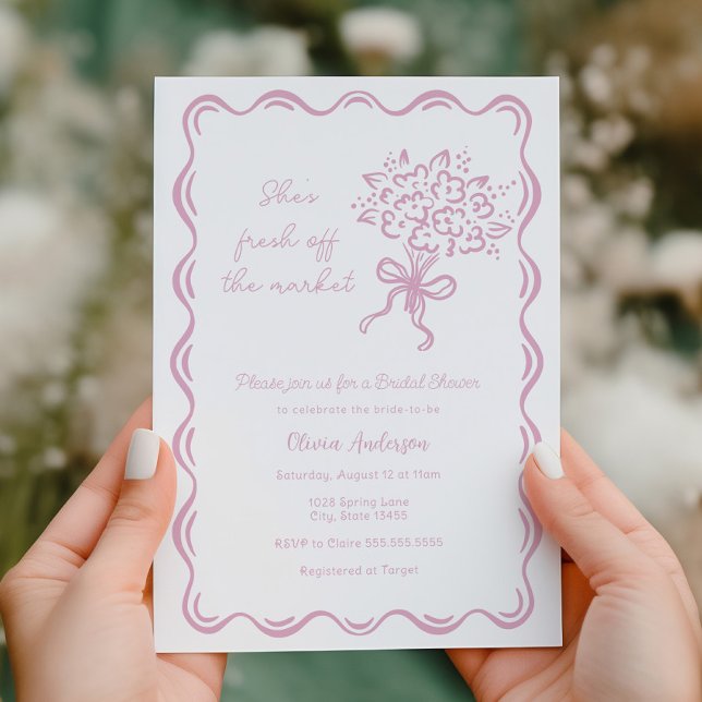 She's Fresh off the Market Bridal Shower Invitation (Creator Uploaded)
