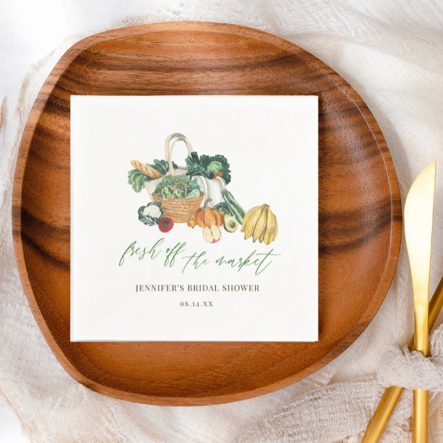 She's Fresh Off The Market Bridal Shower  Napkin (Creator Uploaded)