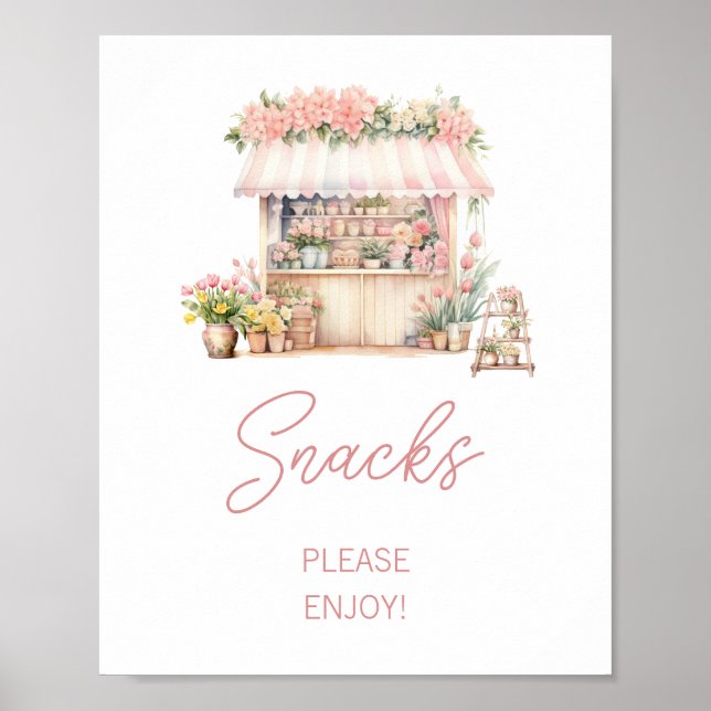 She's Fresh Off the Market Bridal Shower Snacks Poster (Front)