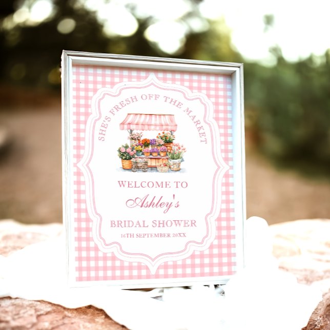 She's Fresh Off the Market Bridal Shower Welcome Poster (Creator Uploaded)