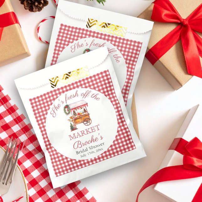 She's fresh off the market christmas Bridal Shower Favour Bag (Creator Uploaded)