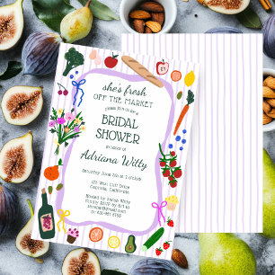 She's Fresh OFF THE MARKET Custom Bridal Shower Invitation