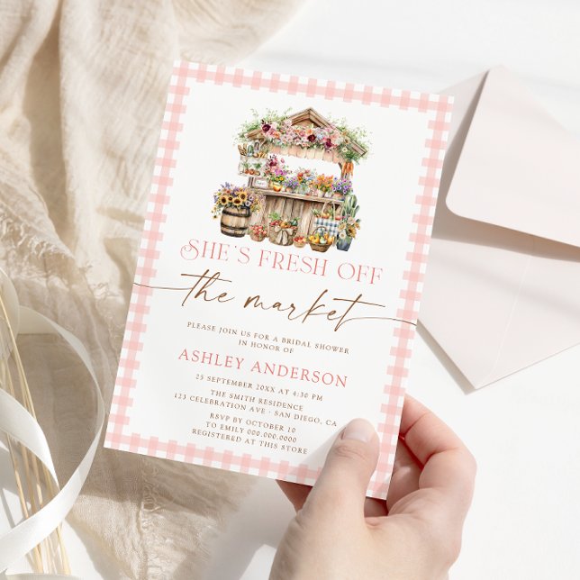 She's Fresh off the Market Fall Bridal Shower Invitation (Creator Uploaded)