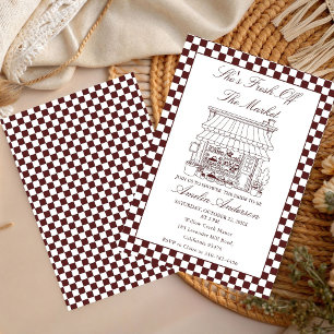 She's Fresh Off The Market Farmers Market Bridal  Invitation