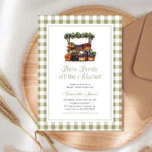 She's Fresh Off The Market Floral Bridal Shower Invitation