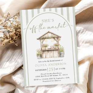 She's Fresh Off the Market Floral Bridal Shower Invitation