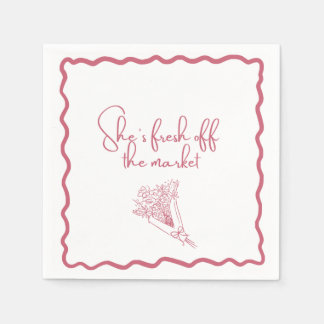 "She's Fresh off the Market" Floral  Napkin
