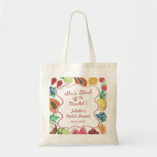 She's Fresh Off The Market Fruits Bridal Shower Tote Bag