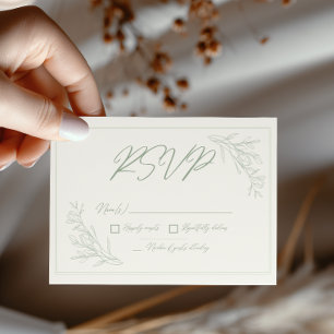 She's Fresh Off the Market Garden Bridal Shower RSVP Card