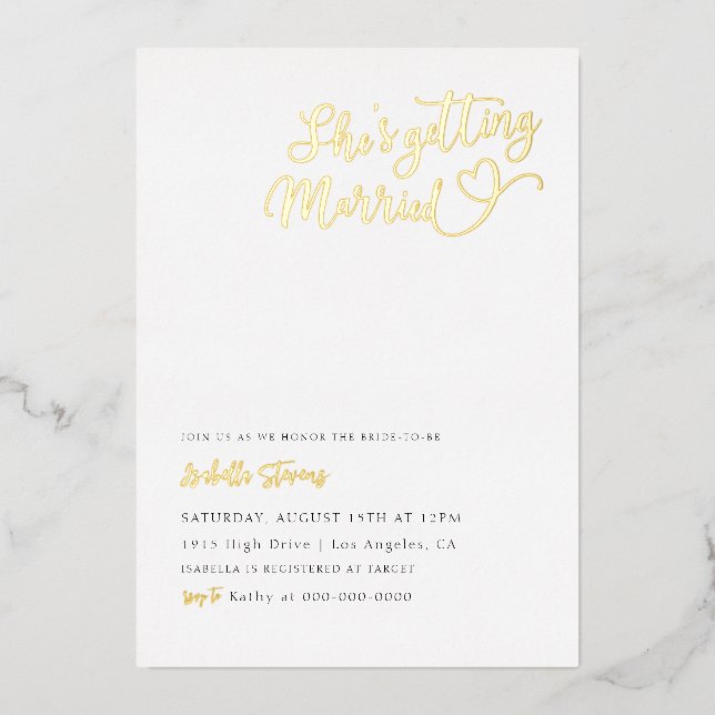 She's Getting Married Heart Bridal Shower (Front)