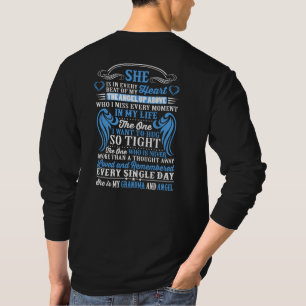She's in every beat of my heart my GRANDMA angel T-Shirt