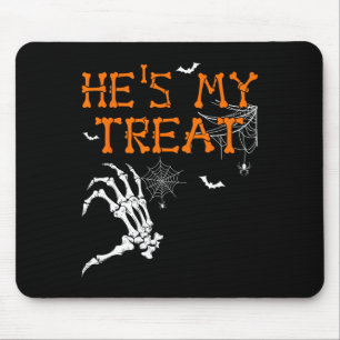She's Is My Trick He's Is My Treat Halloween Coupl Mouse Pad
