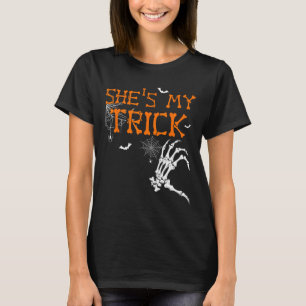 She's Is My Trick He's Is My Treat Halloween Coupl T-Shirt