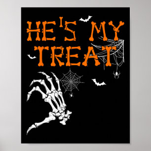 She's Is My Trick Hes Is My Treat Halloween Couple Poster
