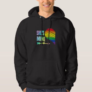 Shes Mine Couple Heart Pride Lgbt Lesbian Gay Matc Hoodie